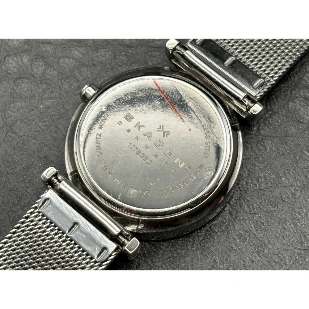 Skagen Silver Tone Stainless Steel Mesh Watch NEEDS BATTERY